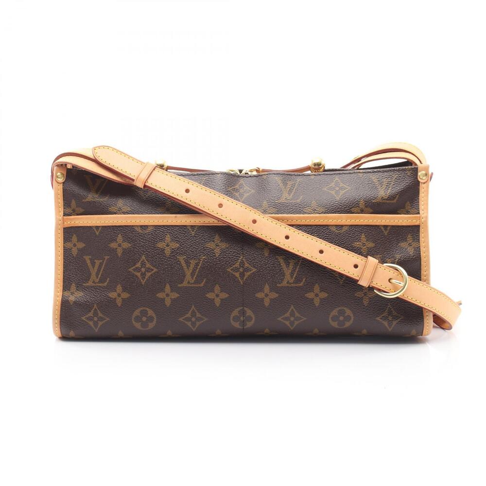 Louis Vuitton Popincourt Long Shoulder Bag Canvas Leather Monogram Brown